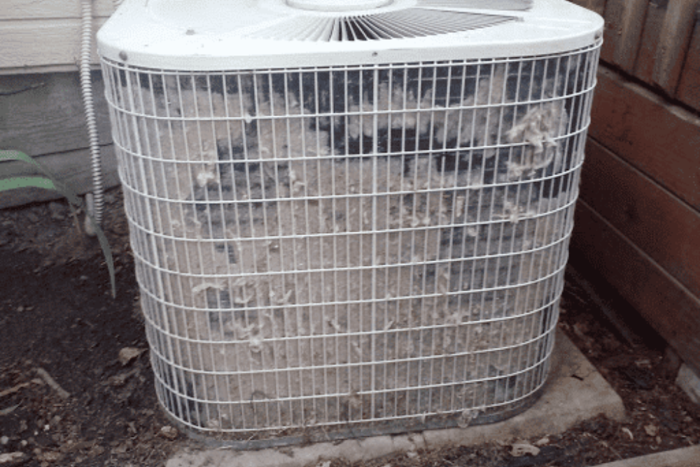 dirty outdoor ac coil