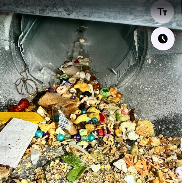 debri in an air duct in a home in Monument , CO